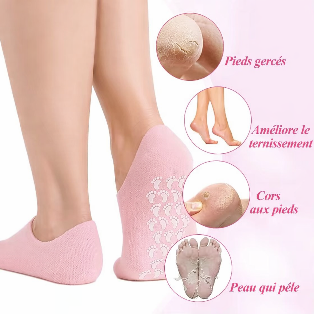 Chaussette en gel Hydratante pour le soin des pieds