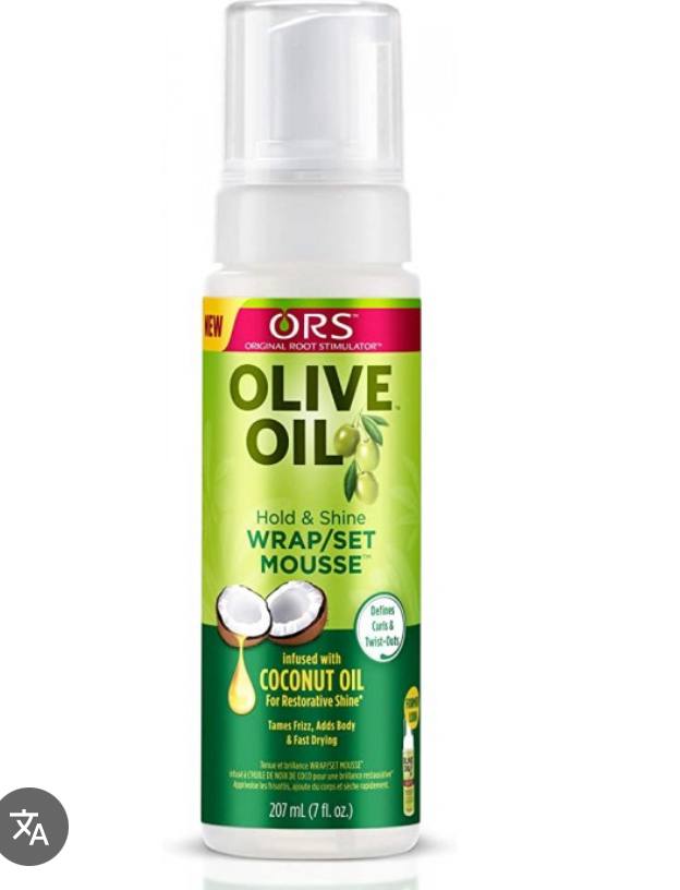 Mousse Coiffante bio à l'huile d'olive  et coco naturelle pour cheveux